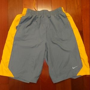Nike DRI FIT Gray/ Gold Basketball shorts Med